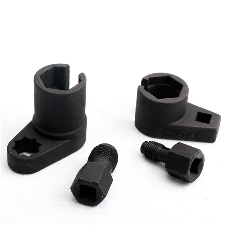 5pcs Oxygen Sensor Socket Wrench Thread Chaser Tool Kit Fit for All Auto O2 Socket Removal Installation Install Offset Vacuum