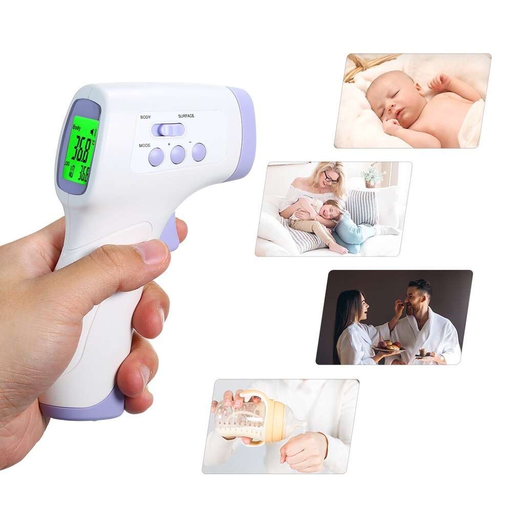 Vs Voorraad Digitale Infrarood Temperatuur Gun Lcd Display Non-contact Ir Voorhoofd Oor Temperatuurmeting Voor Baby Kids Volwassenen