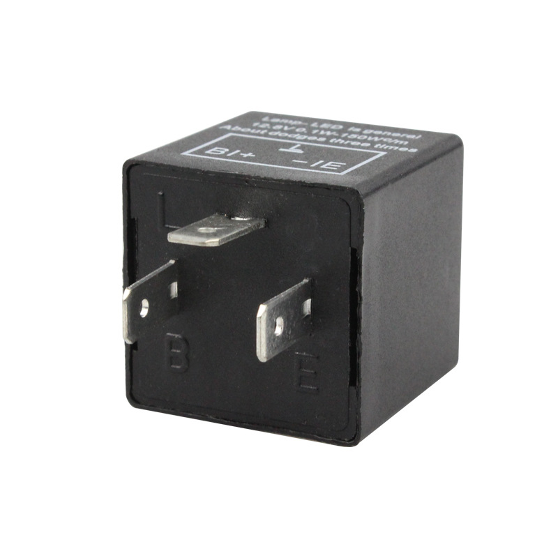 3 pines de la motocicleta del coche relé de intermitencia LED 12V Universal electrónica ajustable Freauency luz LED de intermitente Flasher Relay