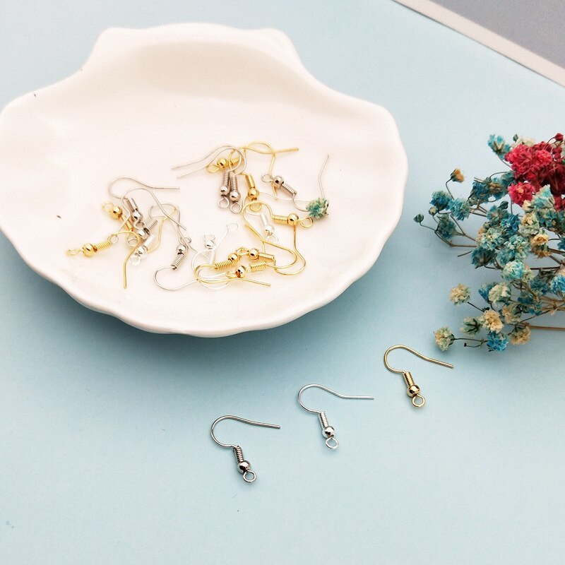10pcs Gold & Silver Anti-Allergy Earring Hooks - DIY Jewelry Making Supplies