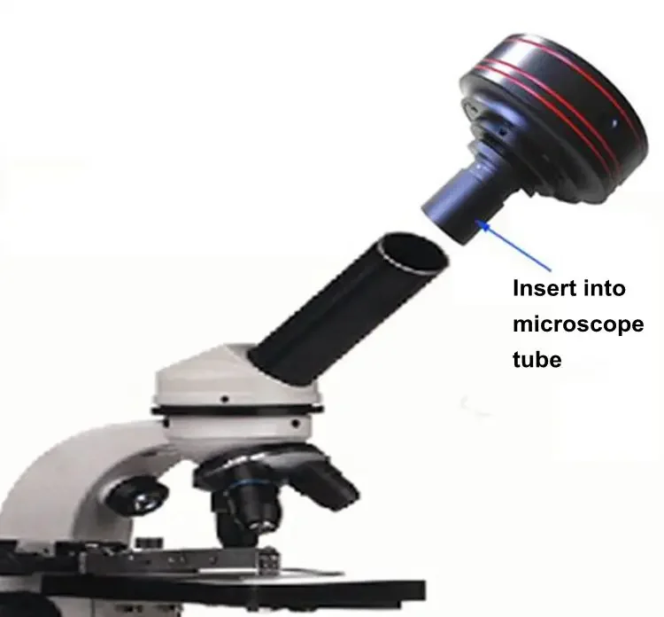 Tubo de microscopio de 30,5mm, adaptador de lente de montaje C, accesorios electrónicos para ocular