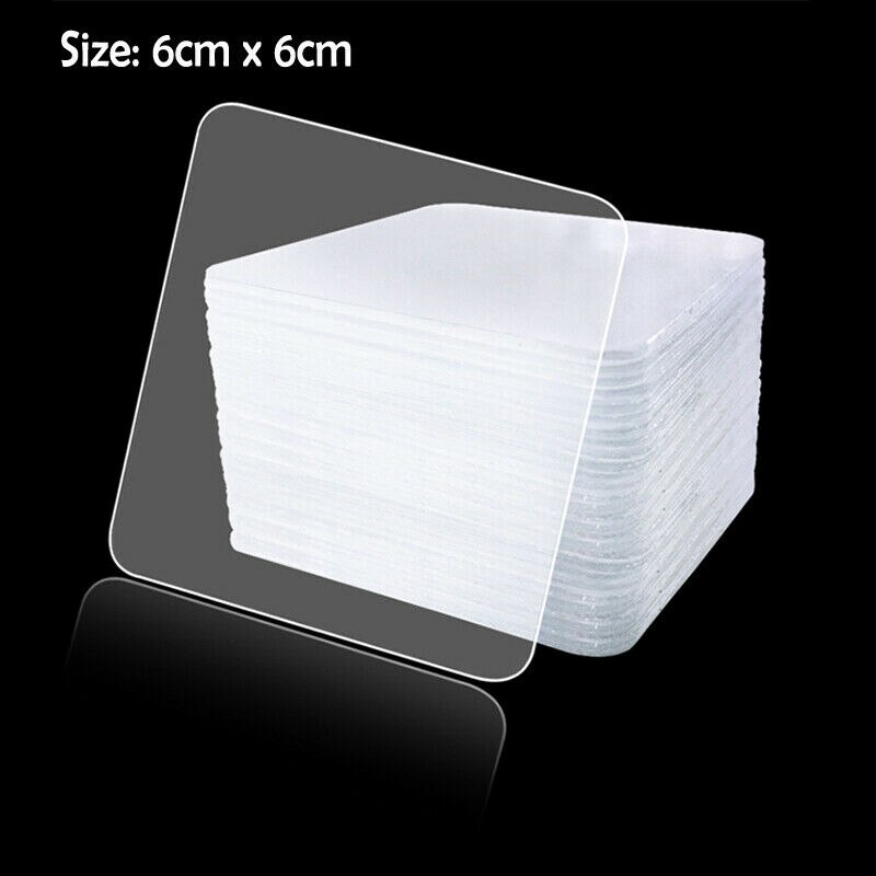 20 Pcs Double Sided Transparent Glue Magic Stickers Super Sticky Gripping Pad Clear Anti Slip Pads Multifunction Sticker: Default Title