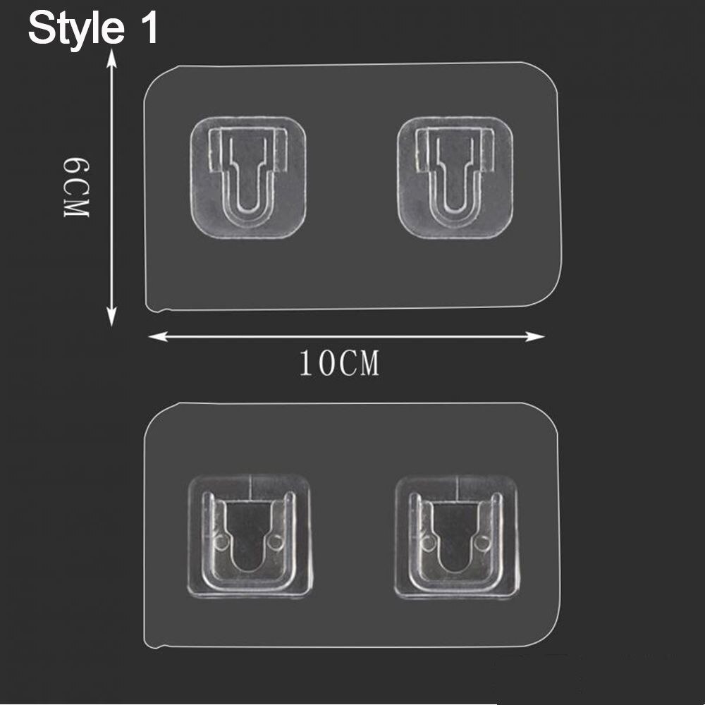 PVC perforierte stanz freie Zauberstab steckdose Router Halfter Buchse transparente Lagerung selbst klebende Kabel Wohnkultur Organizer: Schwarz