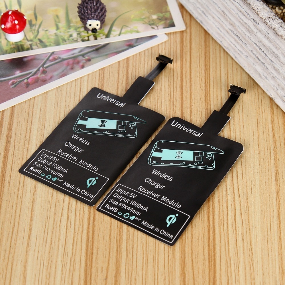 per Andriod tipo C Qi caricabatterie senza fili ricevitore pad bobina per Iphone 5 5s Se 6 6s 6splus 7 più tappetino adattatore di ricarica senza fili