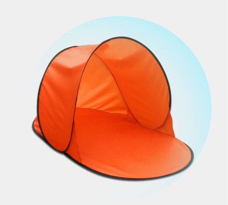 Portable Sun Shelter Foldable Lawn Summer Outdoor UV Tarp Sun Shade Cabana Camping Awning Sunshade Beach Canopy Tent 1: Orange