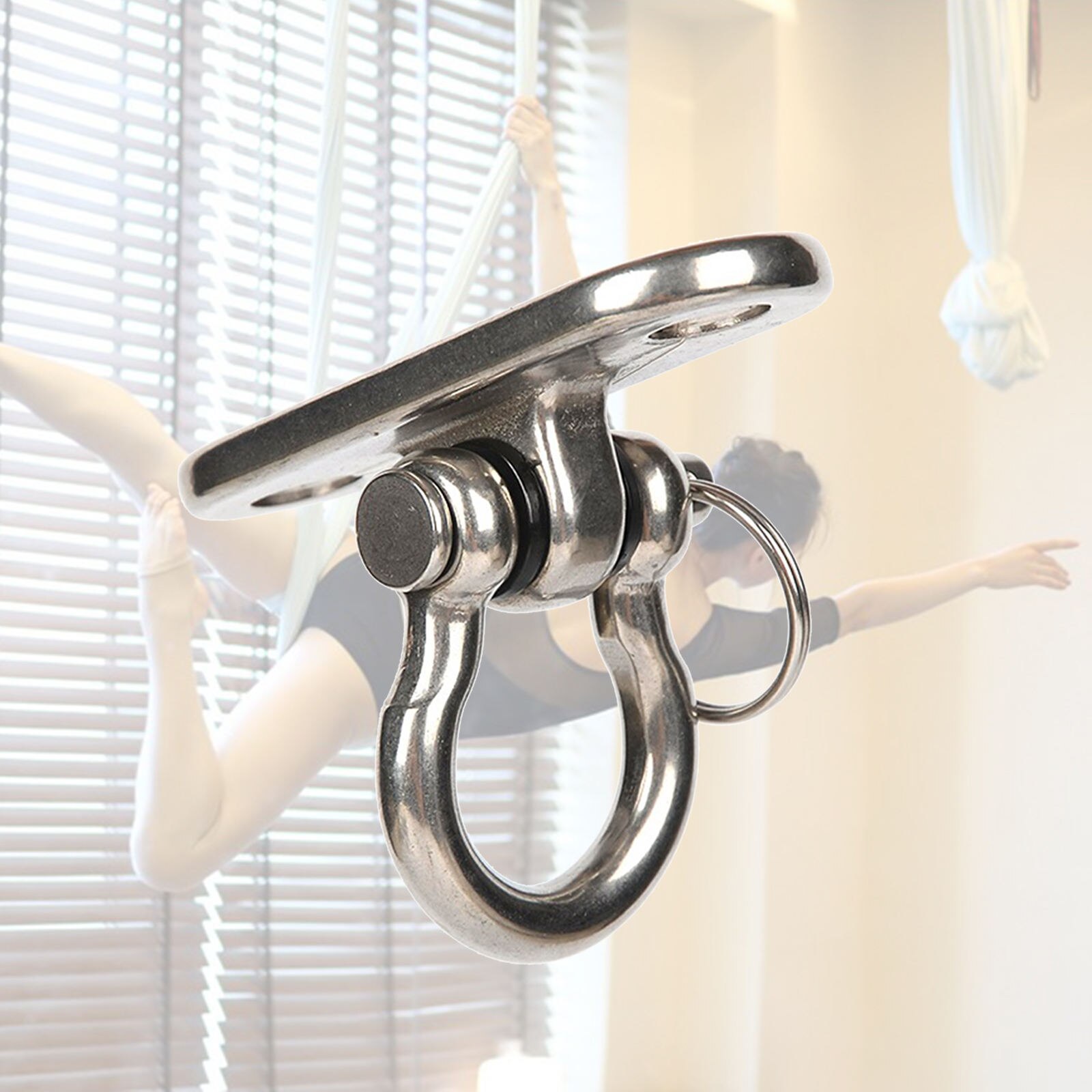 Swing Safety Snap Buckle Aerial Yoga Hanging Hook Hanger Gym Sandbag Boxing Bag Ceiling Hooks Mounting: Style 2