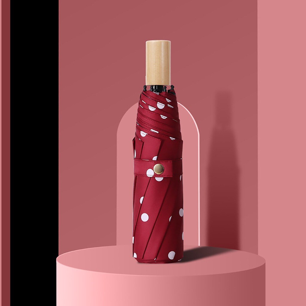 Lightweight Sunny Umbrella Folding Oversized Portable Umbrella Women's Umbrella Men's Rain Umbrella Beach Parasol: Red