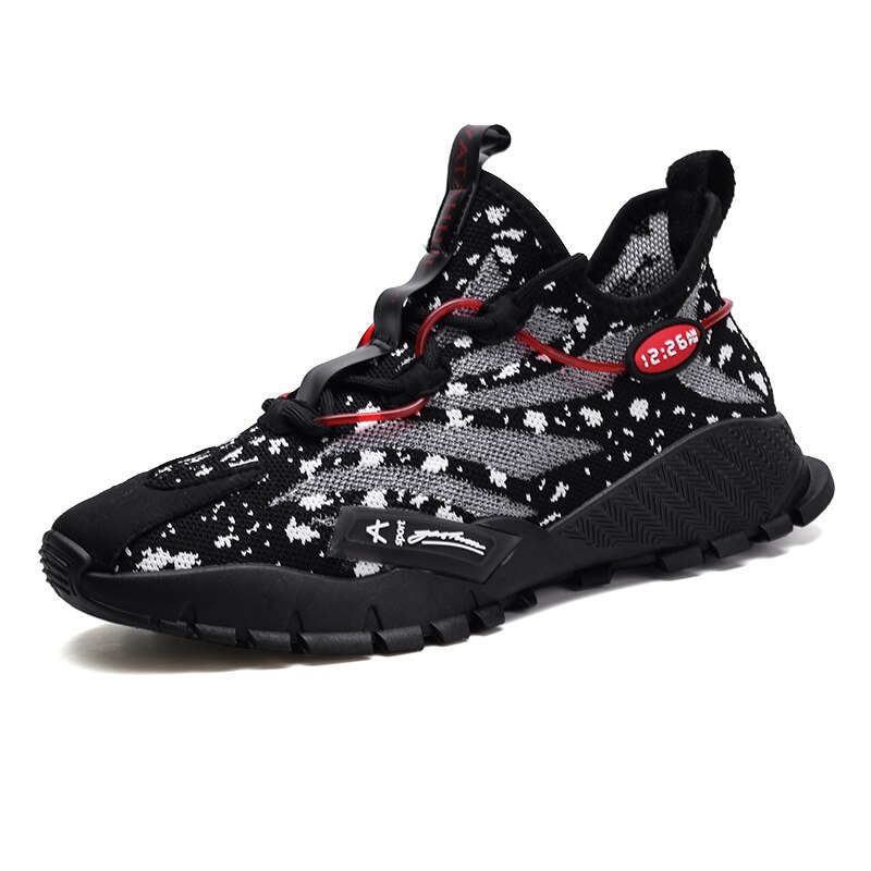 Sportssko mænds fritidssko til mænd sneakers holdbare ydersål træner zapatillas deportivas hombre sportssko: Sort / 10