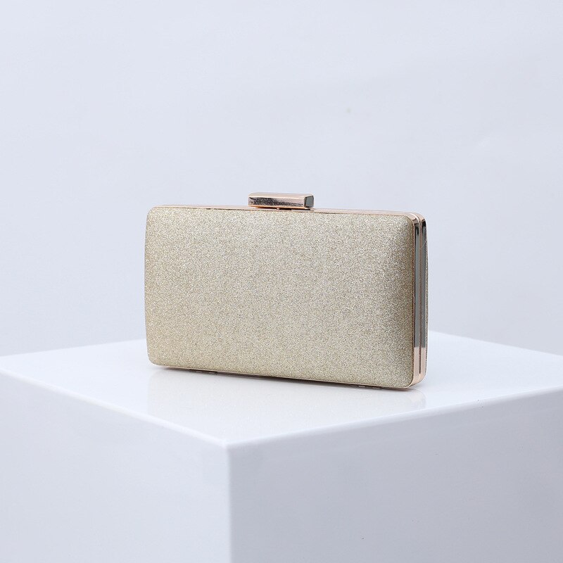 Sac de soirée bling-bling pour femme, bandoulière avec chaîne, sac à main en pu: Or
