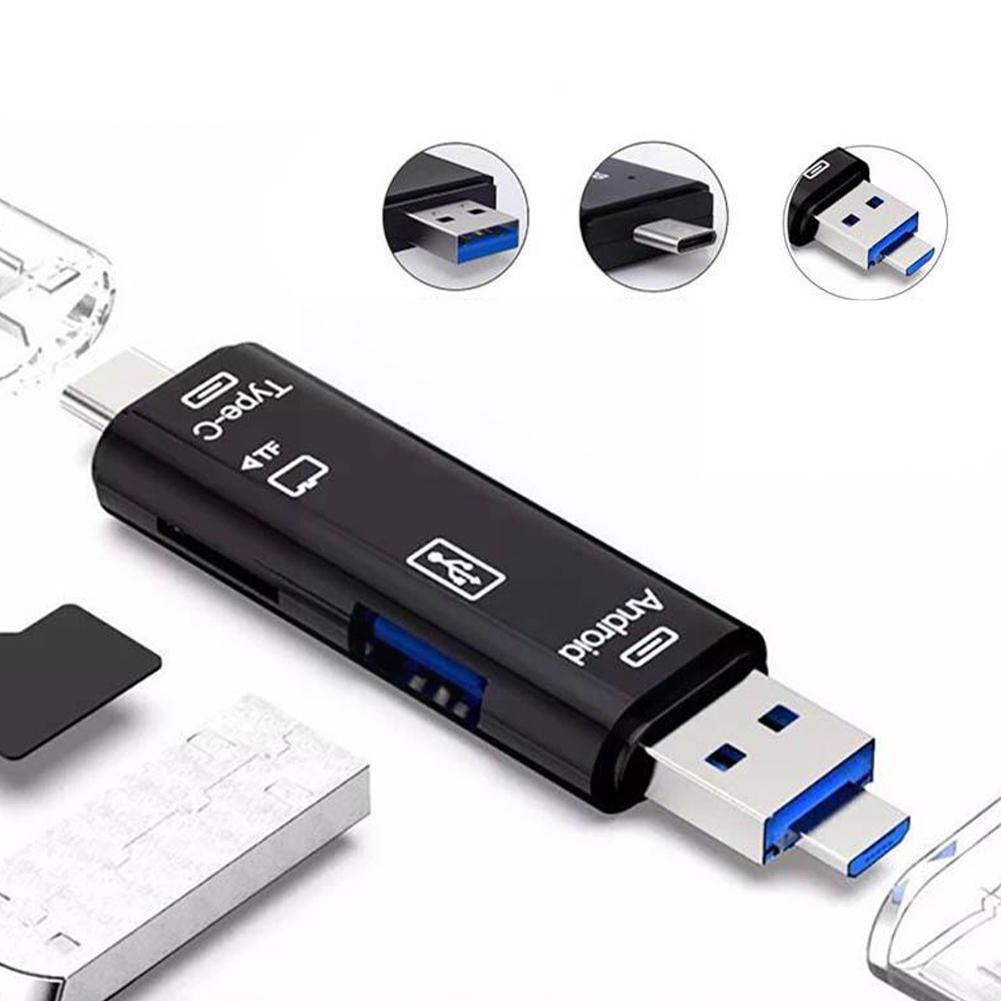 5in1 Multi Otg Kaartlezer Micro-Sd/Sd Card / Usb Reader/Type-C Tf Android computer Ondersteuning/Telefoon Type-C Universele U0a1