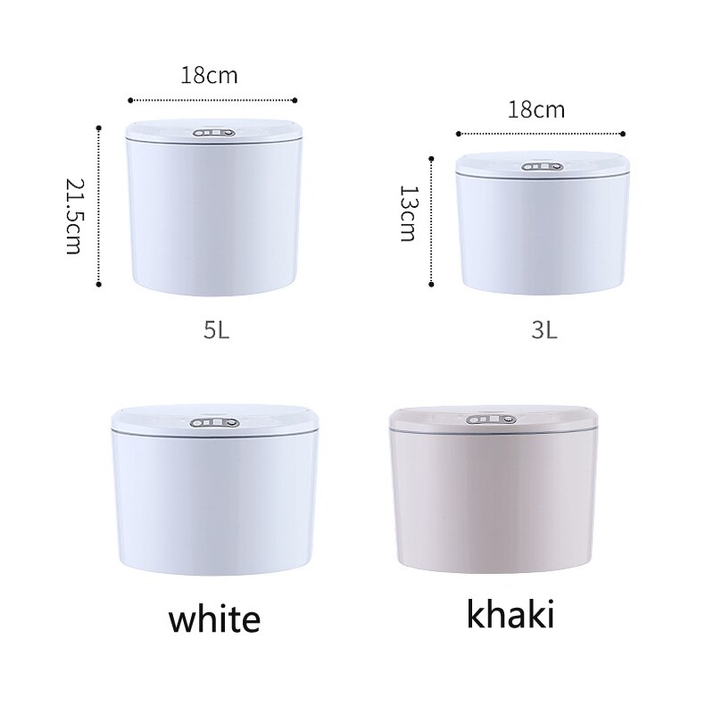 Mini Desk Trash Bin Trash Can with Lid Intelligent Sensing Desktop Storage Garbage Basket Plastic Dustbin Office Organizer