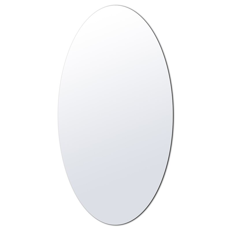 Akryl oval/rektangel speil flis klistremerker reflekterende vegg speil klistremerker selvklebende baderomsinnredning forvrengende speil