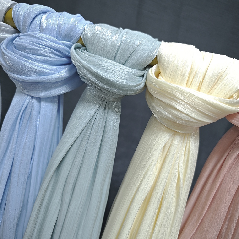 Shimmershawl Zijden Hijab Sjaal Ademend Cool Island Satijn Medine Zijden Sluier Moslim Hijab Glanzende Zijden Sjaal Dames Sjaals Tippet