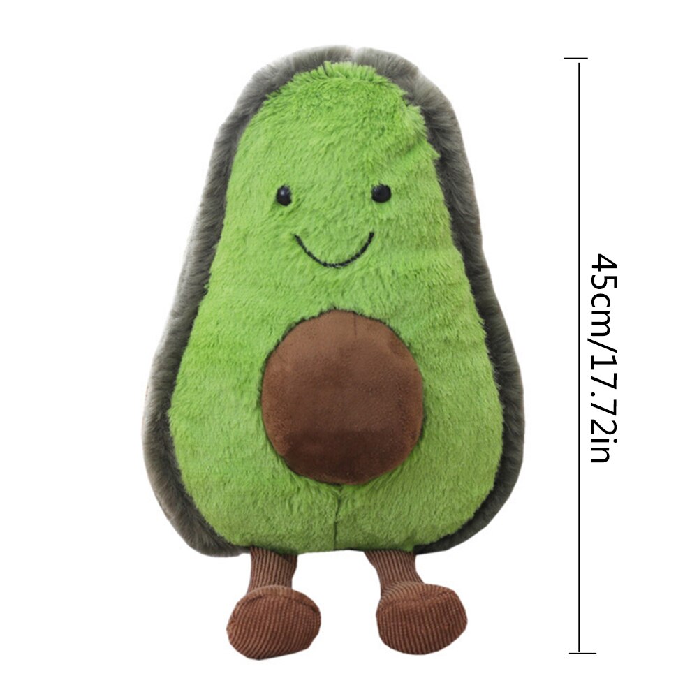22-45cm Plush toy Green Avocado doll cushions Cartoon avocado fruit large pillows Home decor ornaments Luxury filling Girl: 45CM