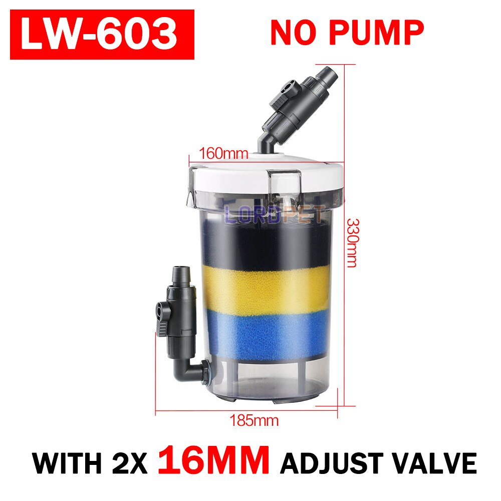 Sunsun Aquarium External Canister Pre Filter With Sponge Extend Filter Bucket Pond Clean Pool Cleaning: LW603 16mm valve