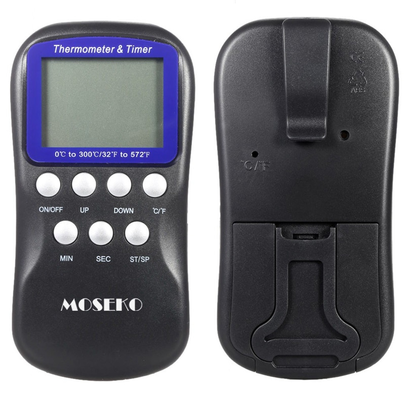 Digitale Oven Thermometer Bbq Eten Probe Vlees Keuken Thermometer Koken Gereedschap Temperatuur Sensor Met Timer En Alarm Functie