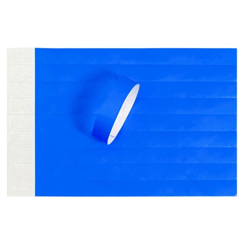 DUBAND 1000 Pcs No Logo Paper 3/4 Inch Wristbands for Event, Sport Wristband, Tyvek ID Festival Paper Bracelet: Platinum Plated