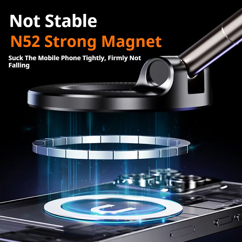 Do uchwytu samochodowego na telefon Magsafe z przyssawką próżniowym magnetycznym uchwytem na telefon 360 ° Obrotowy i składany uchwyt na telefon iPhone