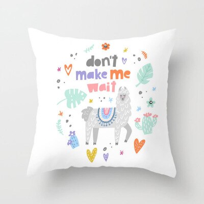 ZENGIA Alpaca Kussenhoes 45*45cm Lama Kussensloop Decoratieve Kussens Voor Bank Alpaka Kussensloop Behandelen Kinderen Verjaardag: drd188-2