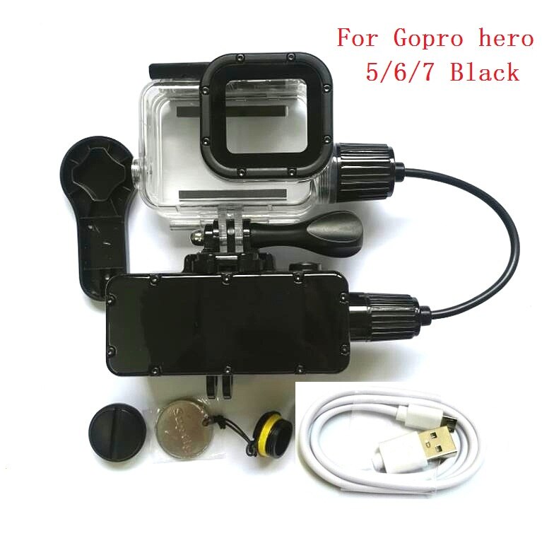 Suptig per GoPro hero 3/4/5/6/7 5200mAh Impermeabile Accumulatori e caricabatterie di riserva Caricabatteria Impermeabile cassa della Macchina Fotografica Gopro Ricarica Borsette/Scatola: Gopro 567 set