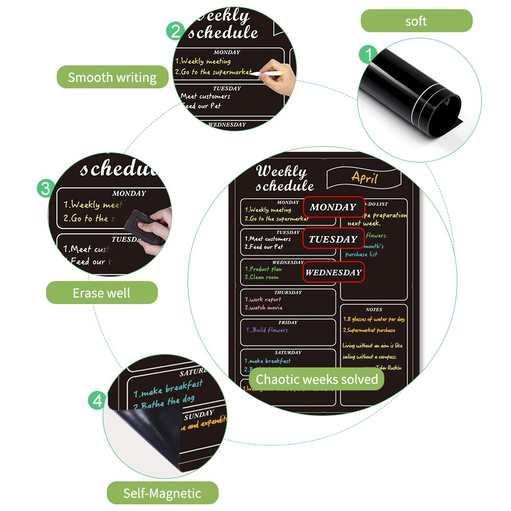 Magnetische Tafel Kalender Kühlschrank Aufkleber Trockenen Löschen Tafel Zeitplan Verantwortung Lästige Pflicht Täglichen Planer Zu tun Liste Für freundlicher