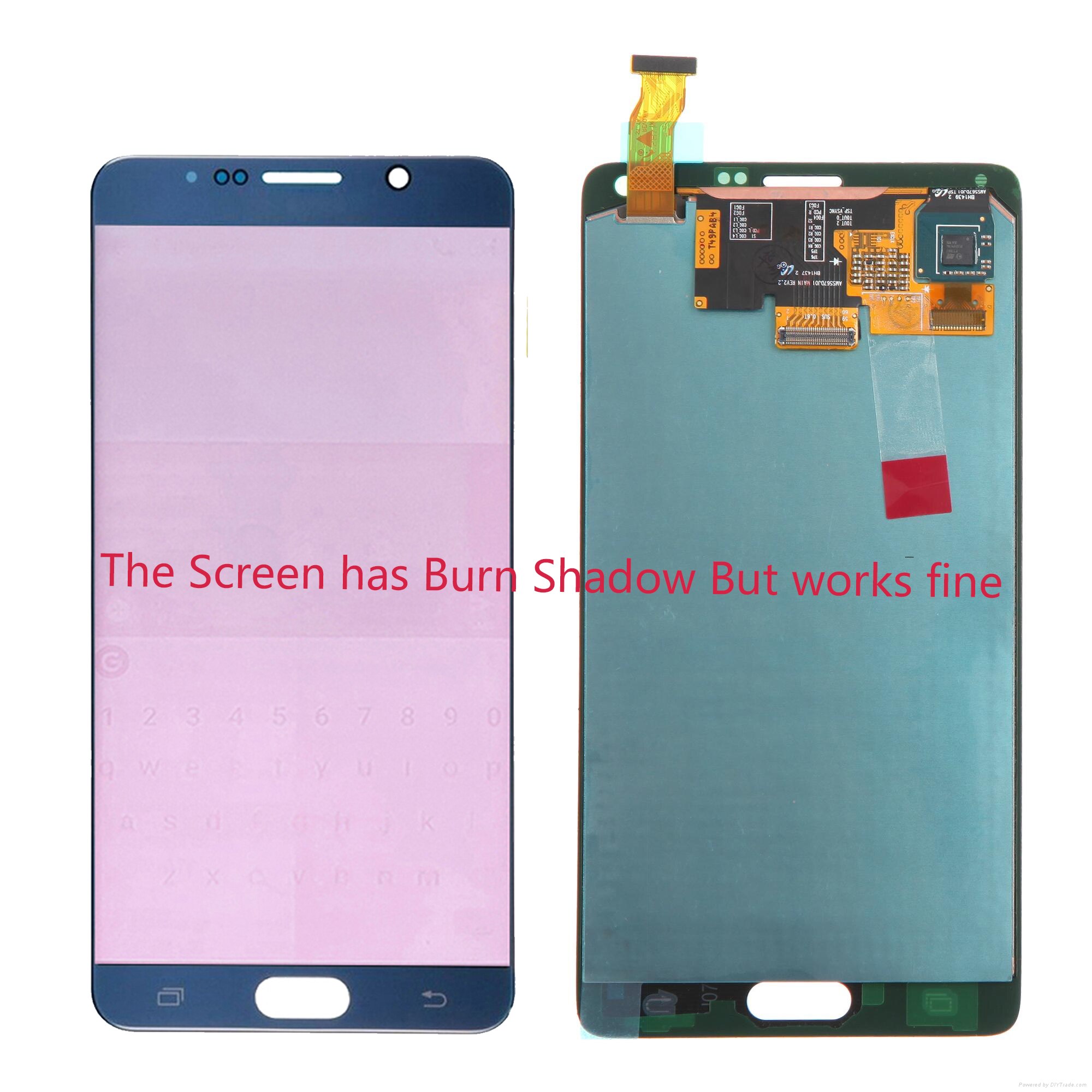 Brennen Schatten AMOLED 5,7 ''LCD Für SAMSUNG GALAXY Note 4 N910A N910F LCD Display Touch Screen Digitizer