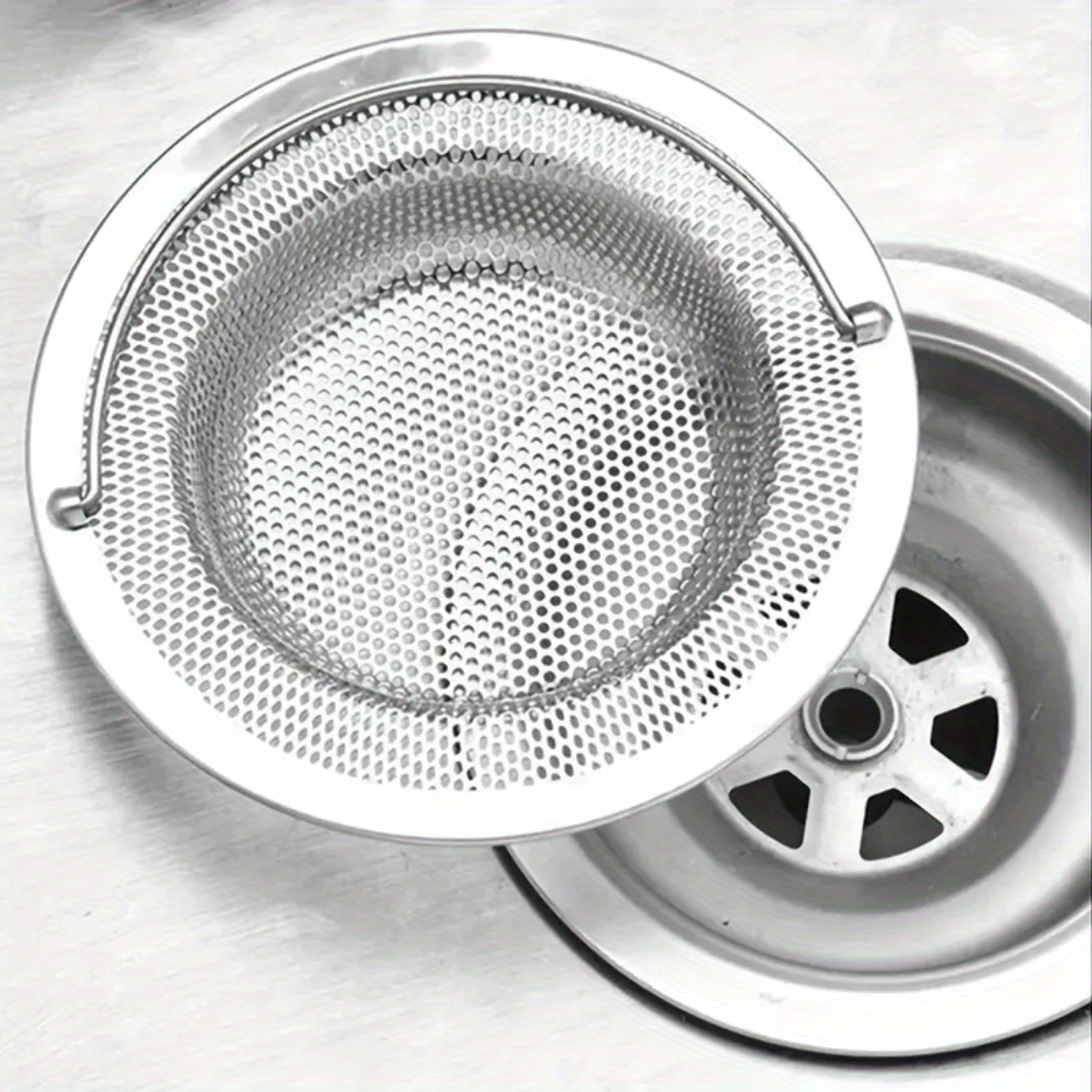 Premium Stainless Steel Kitchen Sink Strainers Anti-Clogging Mesh Drain Stoppers with Deep Baskets,Dishwasher Safe