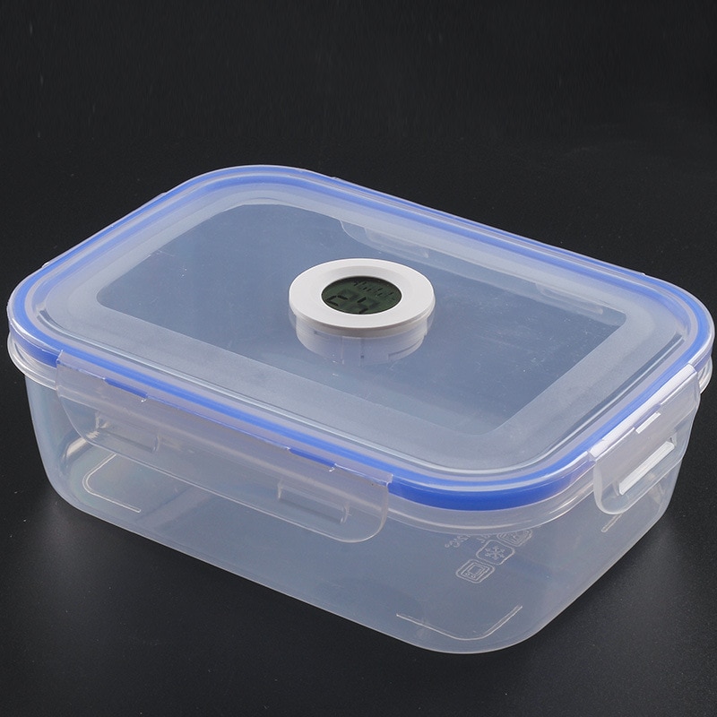 Barattolo trasparente dell'umidificatore della scatola di sigaro dei PP del commestibile per l'igrometro integrato della caramella del tabacco del sigaro con il legno di cedro dell'umidificatore del sigaro