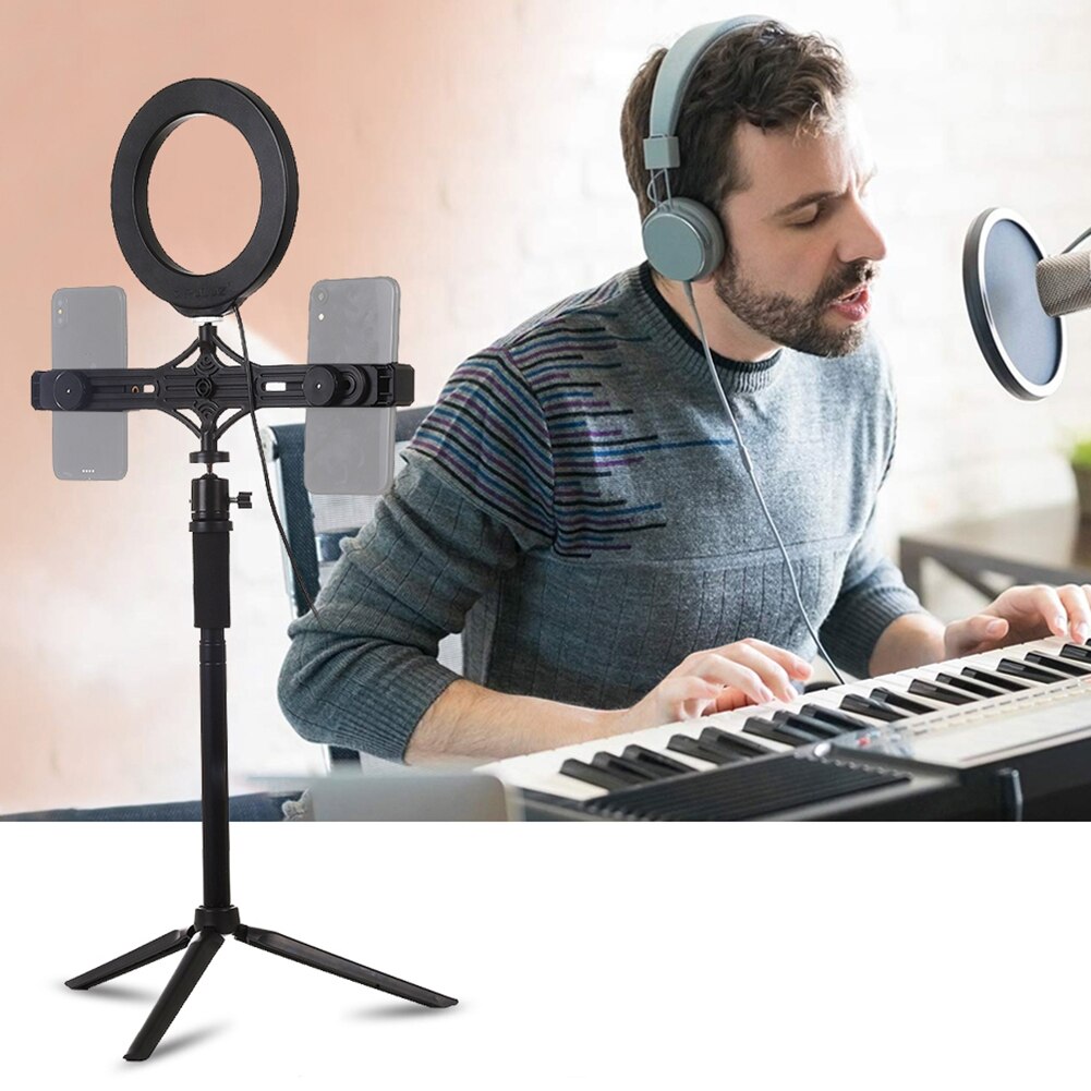 Tripod DSLR 1/4'' Screw Alloy Handheld Adjustable Tripod Mount Monopod Extension Central Shaft Pole