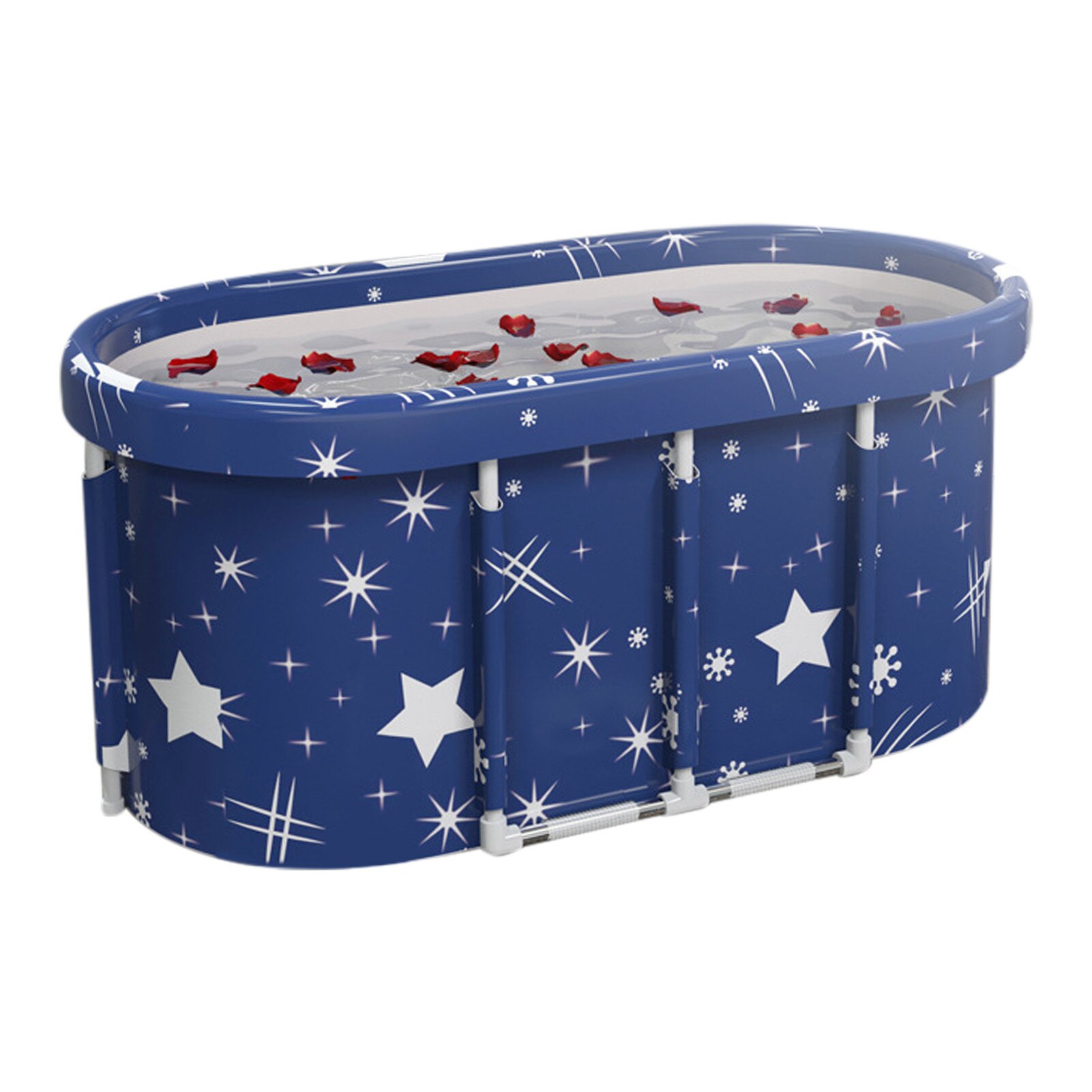 115 X60 X 51 cm Foldable Bathtub Adult Bath Tub Universal Pool Spa Bathtub Fold No Need To Disassemble Full Body Large Bathtub: Blue