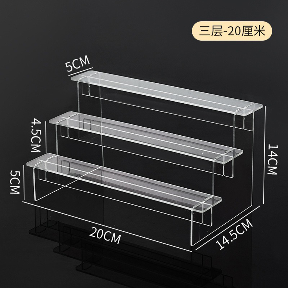 Transparent Shelf Organizers Display Stand Holder Figures Collectibles Storage Rack Perfumes Doll Removable Accessories: green