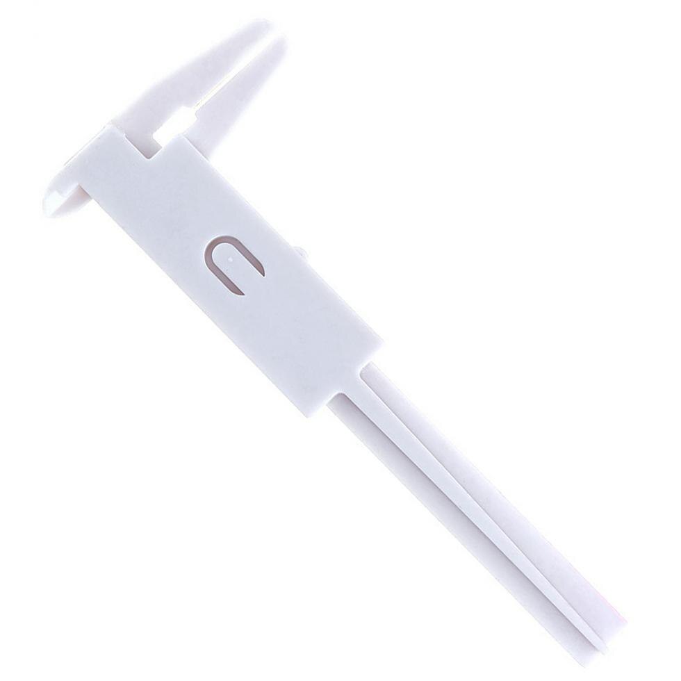 0-80mm Double Scale White Plastic Vernier Caliper with White Mini Measurement Tool for Students/Antique Measurement