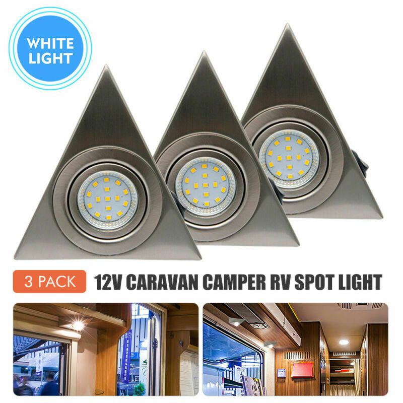 Foco LED Interior de 3x12V, luz de armario ligero para Camper, caravana, autocaravana