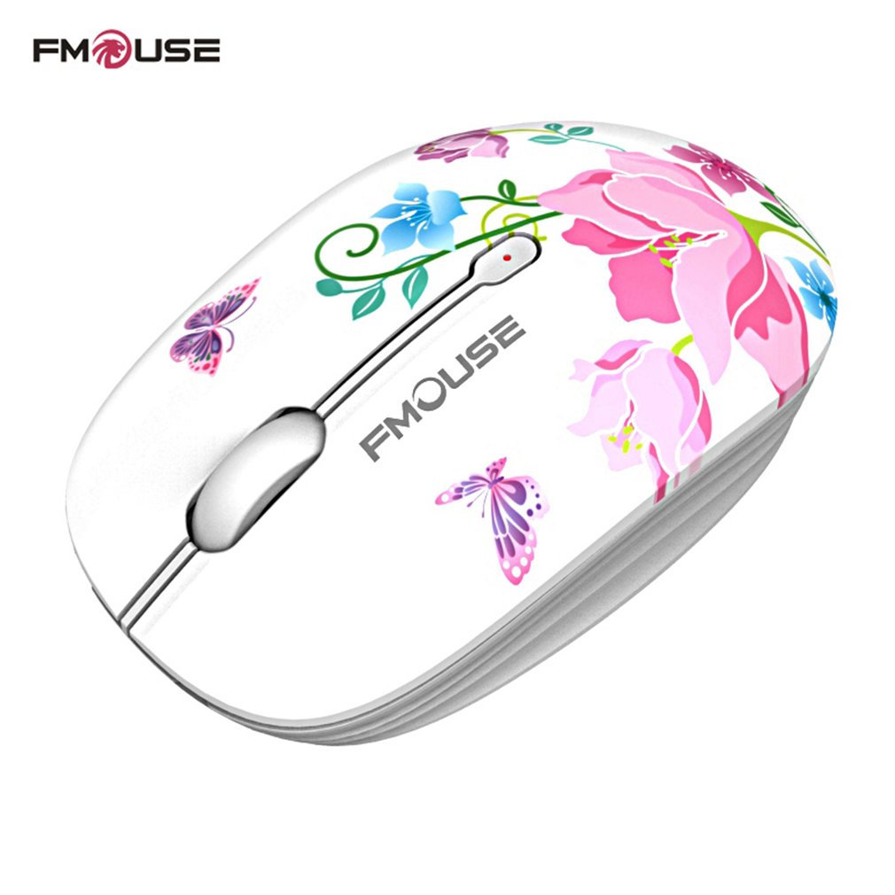 Fmouse 2.4G souris sans fil Super silencieux exquis apparence 1600DPI ordinateur portable ordinateur portable sans fil souris optique