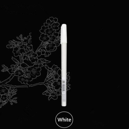 Rotuladores de pintura blanca de 0,8mm, rotuladores de Gel para arte, suministros de pintura de Manga, 1 ud.: White