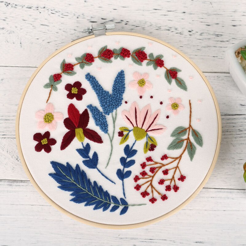 Diy Bloemen Borduren Lint Set Beginners Met Borduurwerk Schuur Naaien Kit Kruissteek Ambachten Hand-Gestikt Europese stijl: embroidery1