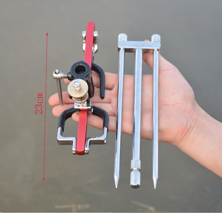 Full metal rod turret support hand rod pole pole dual use rod pole bracket insert fishing rod bracket