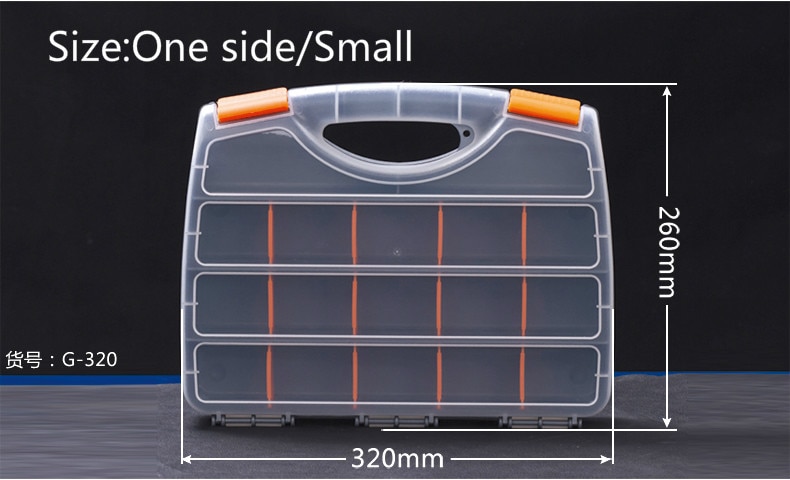 Skrue kasse værktøjskasse plastik dele kasse af den elektroniske element boks prøve klassificering opbevaring én side/lille