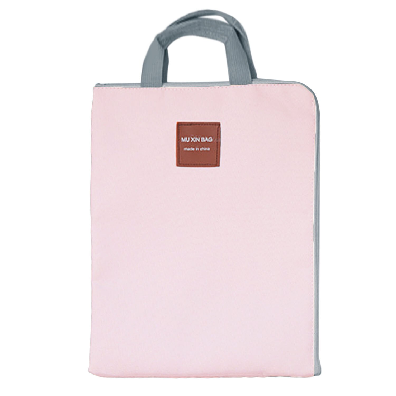 A4 Size Nylon Document Bags Organizer with Handles Waterproof for Office School Business 13inch Laptop Tablet Cell Phones: Pink