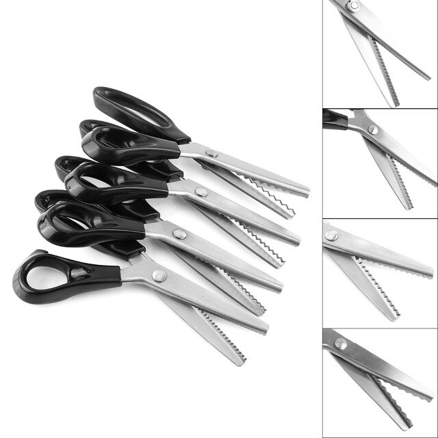 23,5 cm Zick zack Schneiderei Stoff Pinkeln NäHenne schneiden Schere Schneider Werkzeug Textil- Denim Polster Scher DIY Handwerk Leder