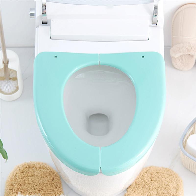Vouwen Potty Seat Plastic Toilet Training Seat Cover Draagbare Potje Zitkussen Pad Voor Home Reizen (Groen)