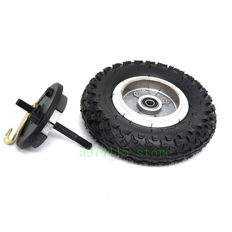 200x50 Non-pneumatic Wheel With Mechanical Brake Scooter Run Stability Control Run-flat Tire 8 Inch Solid Wheel With Drum Brake