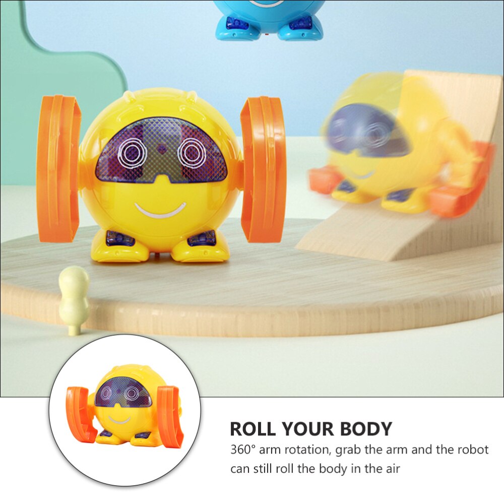 1 PC di Musica ah CONDOTTO LA Luce Elettrica Interattivo Giocattolo di Prodezza robot Intelligente robot ruzzolare robot per I Bambini bambino