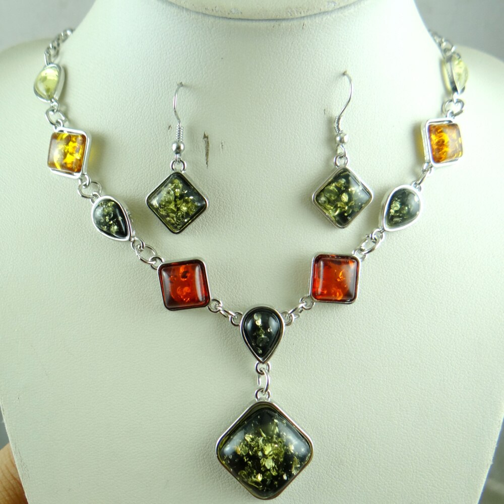 Natural Precious Modernistische Teardrop Gouden Honing Geperst Ambers Water Ketting Sieraden Maken Oorbellen Ketting P2