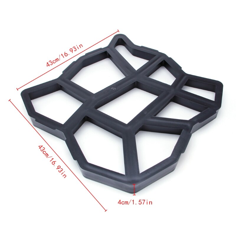 1pc doe-het-zelf tuinpad mallen maken oprit bestrating bakstenen terras betonplaten pad  m0xd: 1 - 43 43 4cm