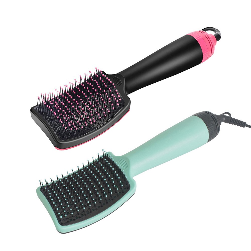 3 gir justerbar negativ ion luft rettetang multifunksjon hårføner krølling kam børste hårstylingverktøy