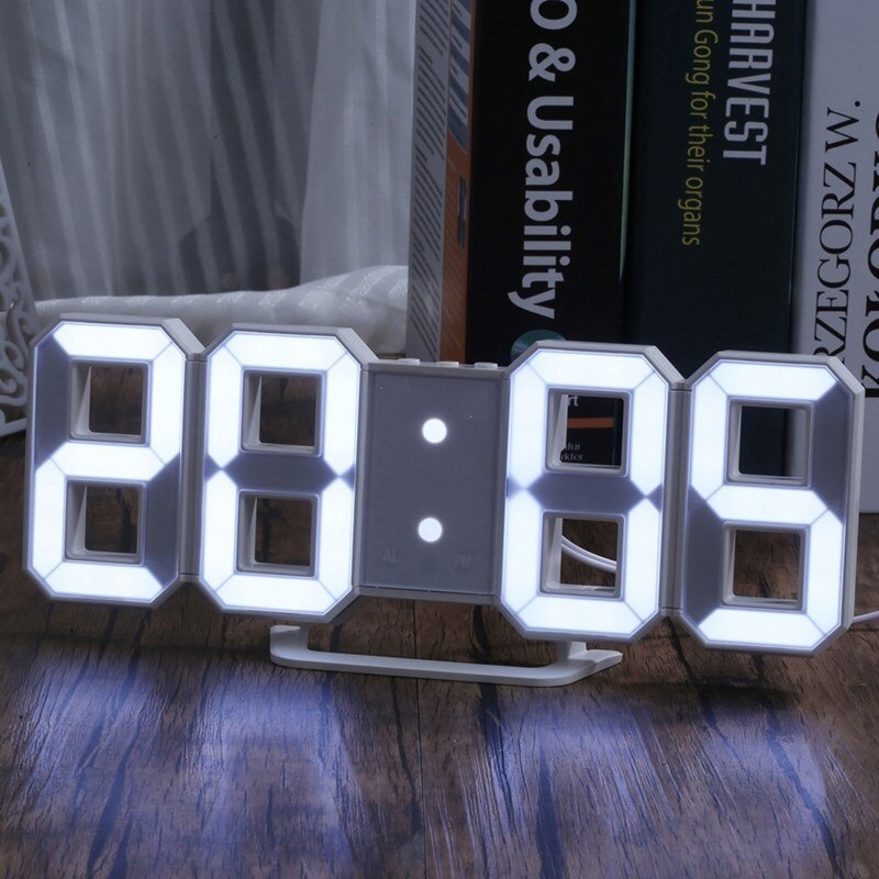 LED Digital Wall Clock with 3 levels Brightness Alarm Clock Wall Hanging Clock Wall clock Home decor Digital Clocks