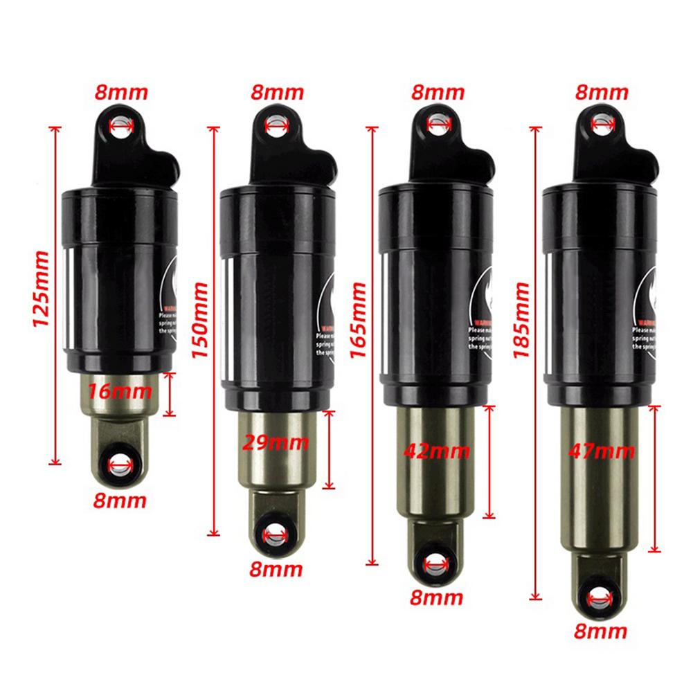 125/150/165/185mm Bicycle Hydraulic Spring Shock Absorbering Electric Vehicle Snowmobile Bike Cycling Parts
