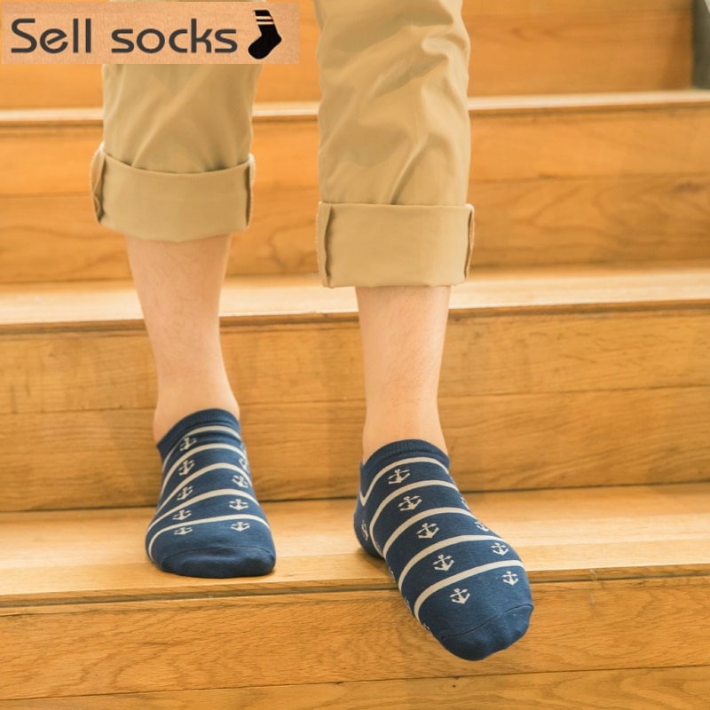 Klaring! zomer Strepen zeeman man Casual enkel katoenen sokken mannen boot sok slippers harajuku EUR39-44