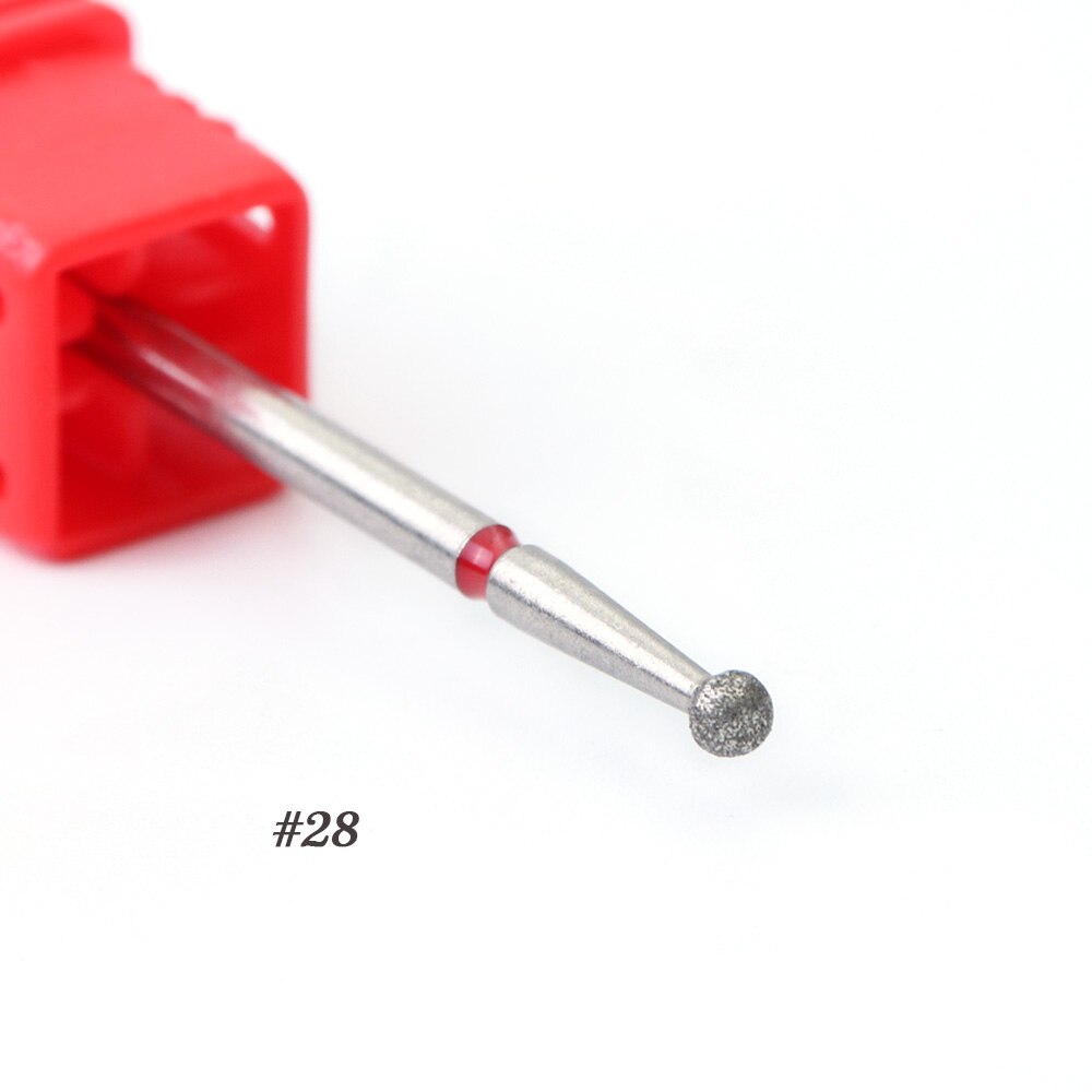 1pcs Nagel Boren Diamant Bal Hoofd Cuticle Cutter voor Manicure Nail Care Pro Elektrische Rotary Burr Molen Machine gereedschap BE23-30: 28
